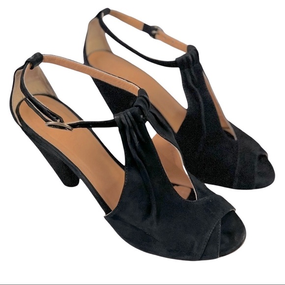 COCLICO Odalisk Suede Sling-Back Peep Toe Heels - Picture 3 of 9